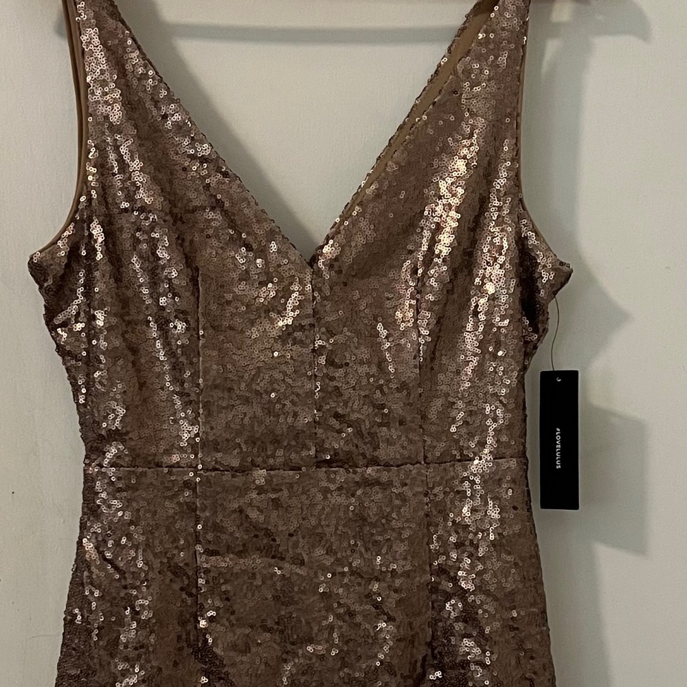 Lulu’s Champagne Showers Sequin Cocktail Dress